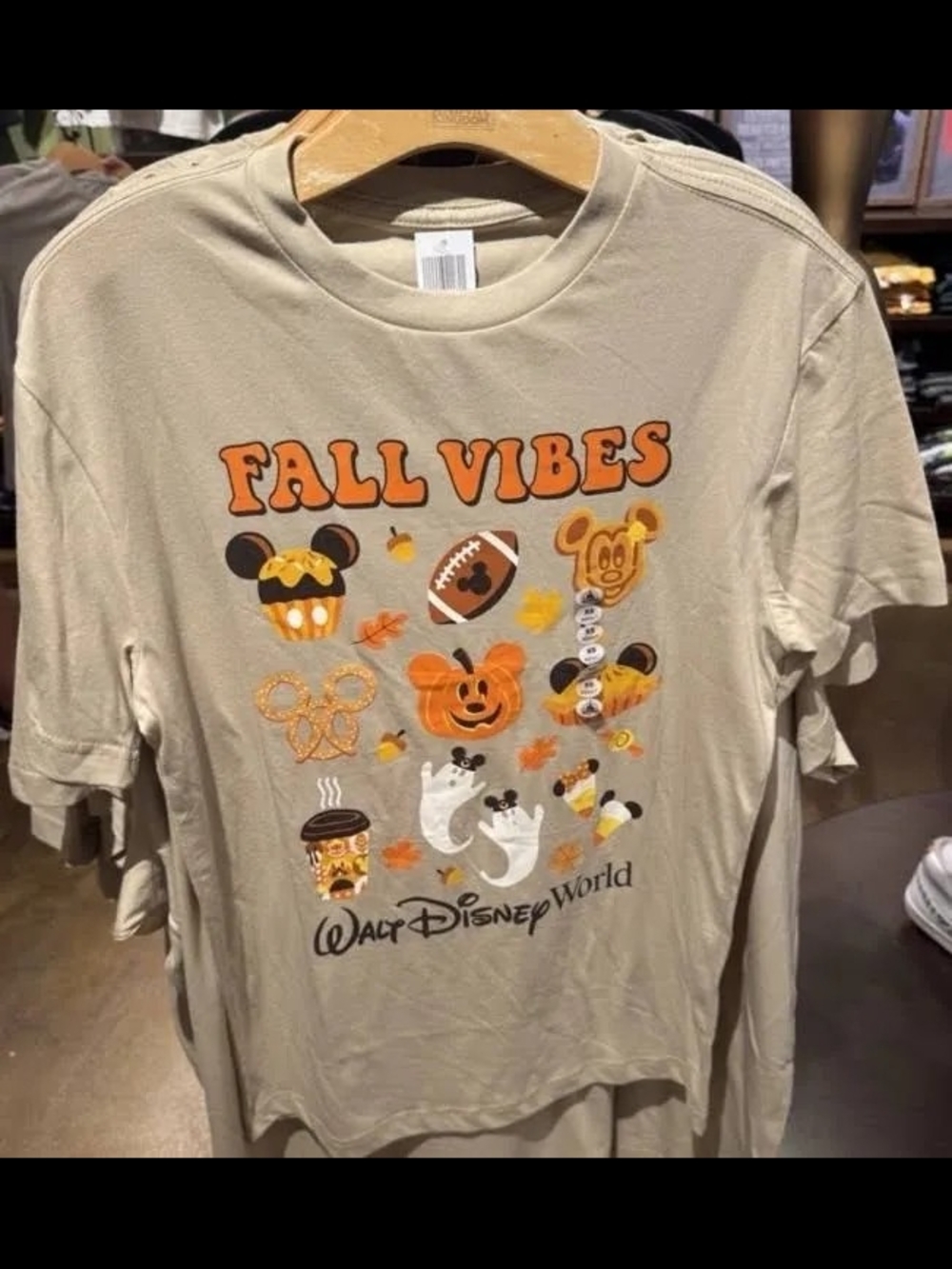Disney 'Fall Vibes' Graphic Tee with Orange Accents